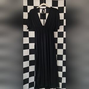 Lulu's Black Backless Maxi Dress